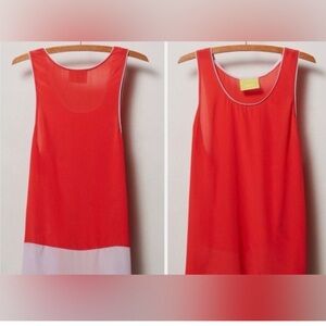Maeve Silk Red Sleeveless Women's Top